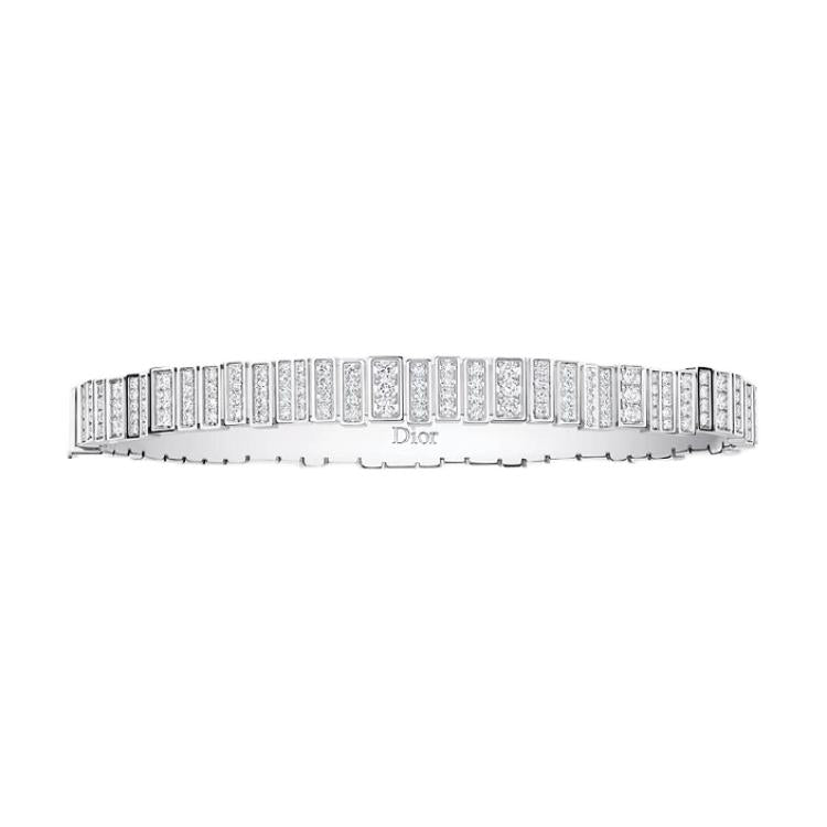 DIOR Diamond Bangles Women's Silver