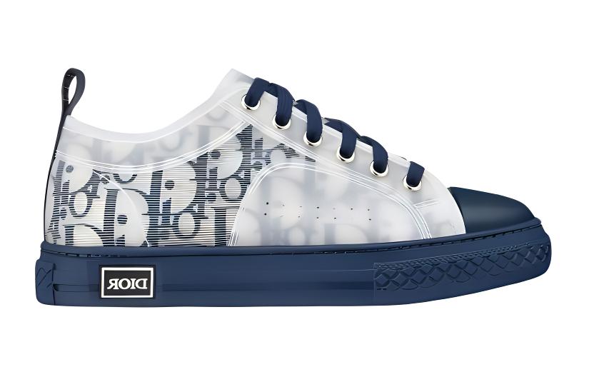 DIOR B23 Abrasion Resistant Low Top Skateboard Shoes Blue White Kids'