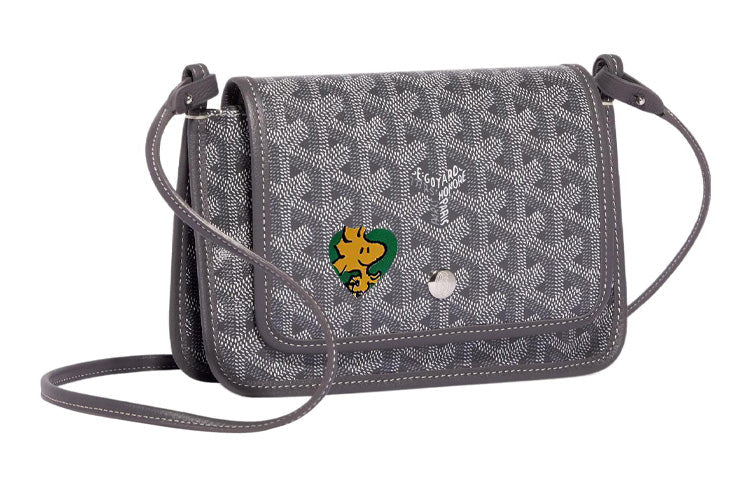 GOYARD Plumet Canvas With Leather Envelope Bag Handheld Shoulder Bag Crossbody Bag Small Size Unisex Gray/Green