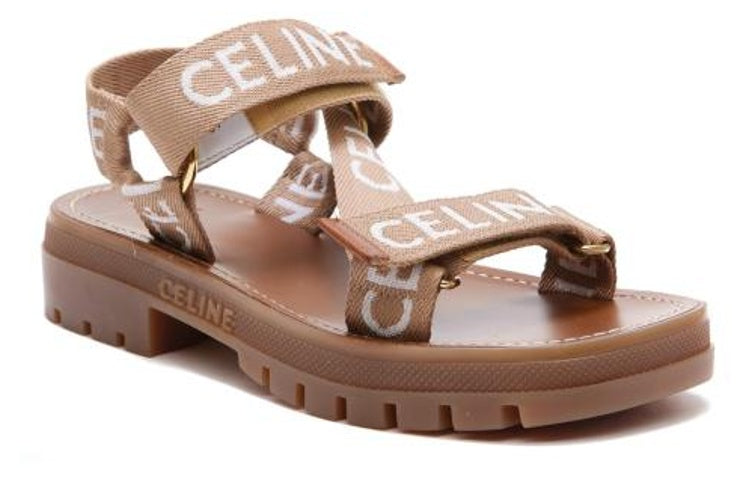 CELINE Beach Sandals Women's Brown