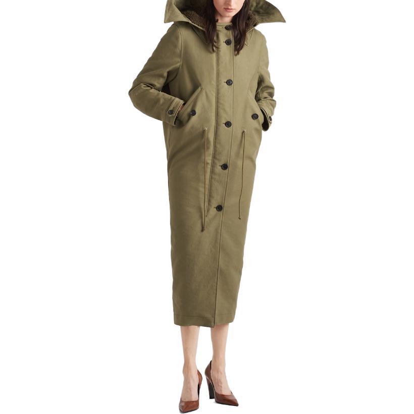 PRADA Coats Women's Army Green