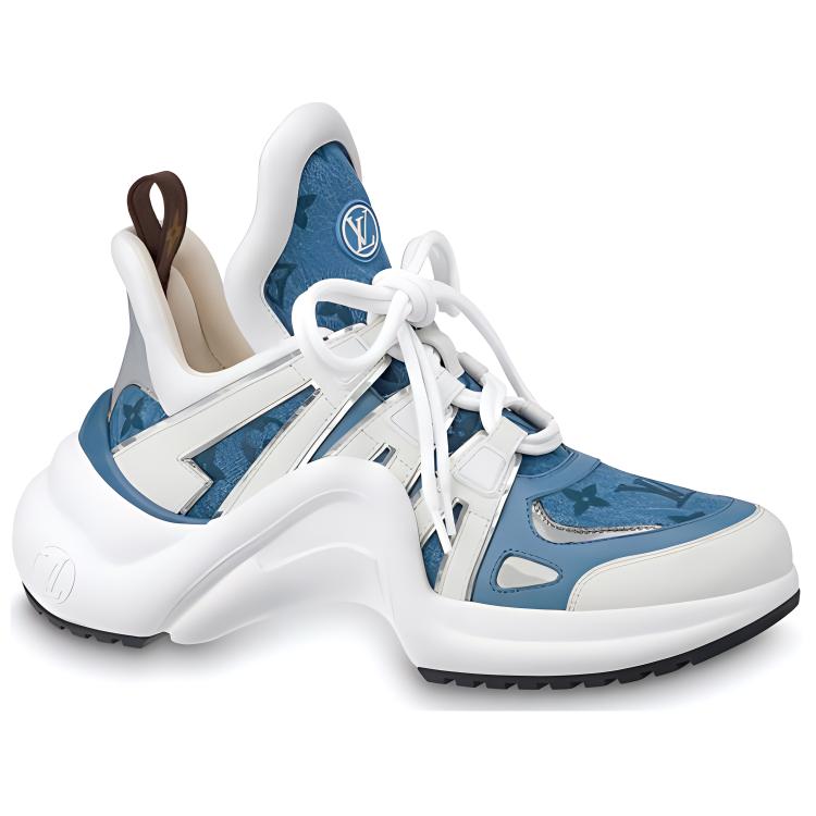 حذاء رياضي كاجوال منخفض الرقبة Archlight 1.0 من LOUIS VUITTON للنساء باللون الأبيض والأزرق