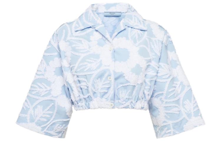 PRADA Crop Tops Women's Light Blue