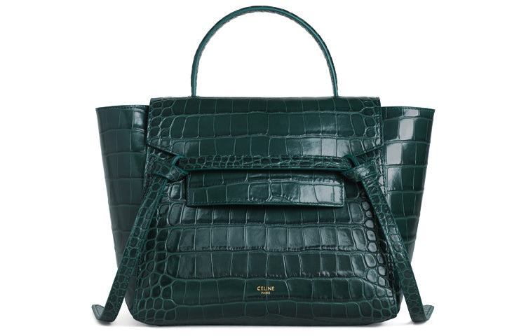 CELINE Belt Cow Leather Shoulder Bag Crossbody Bag Handbag Micro Women's Amazon Green