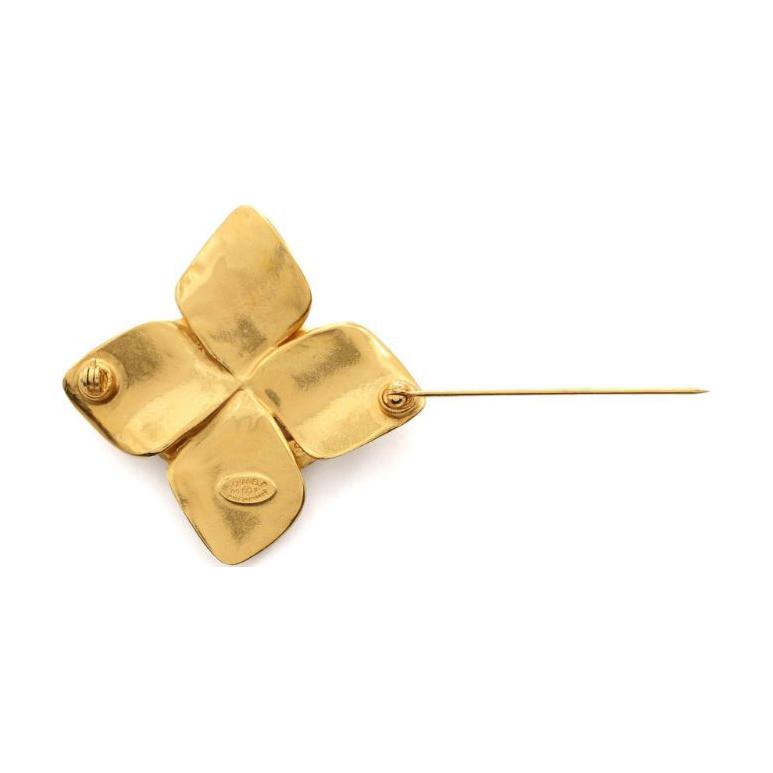CHANEL 1996 Cc Flower Brooch