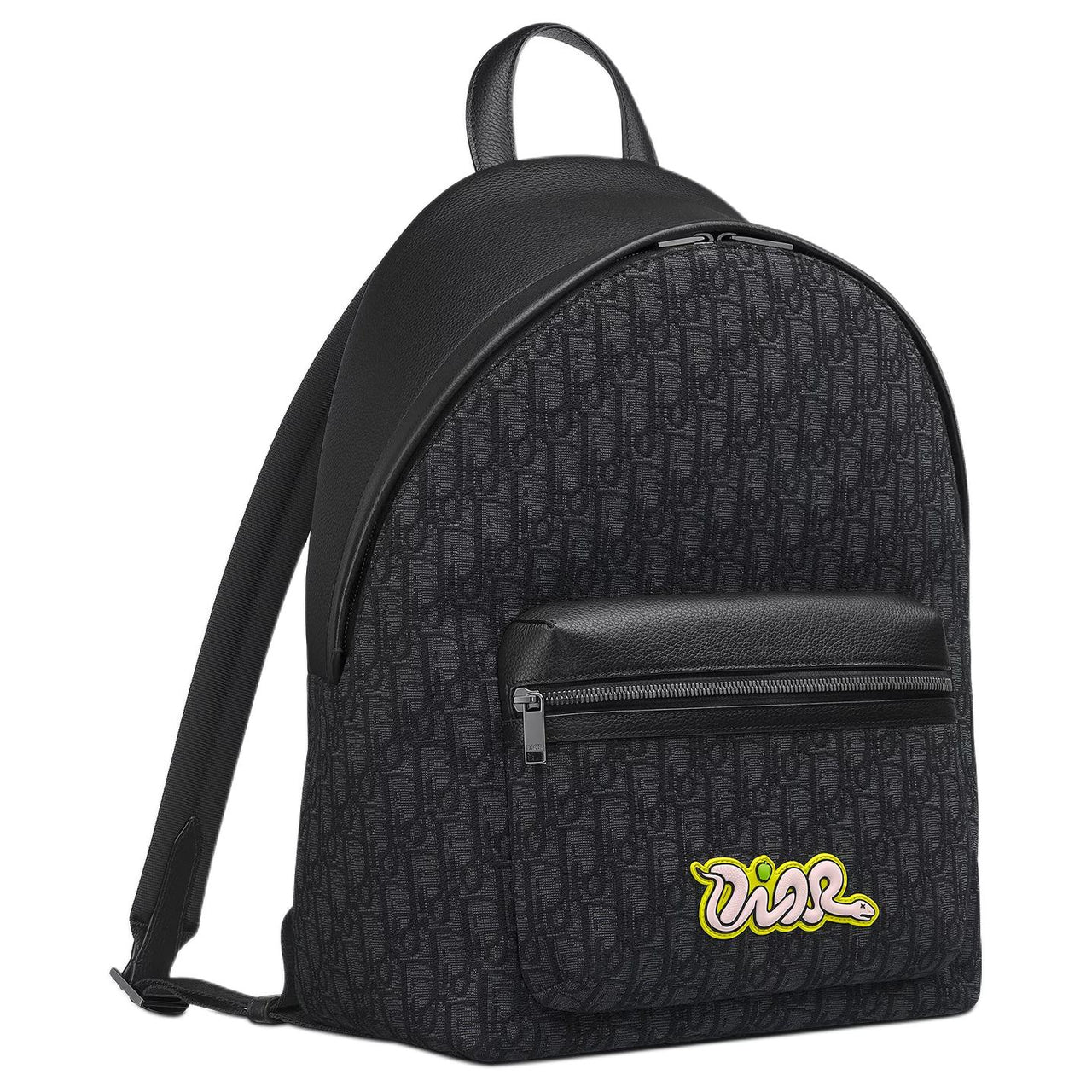DIOR KAWS Collaboration Rider 2.0 Fabric Backpack Women's Black