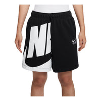 (WMNS) Nike Sportswear Air 6 Fleece Shorts (Asia Sizing) 'Black White' FN2247-010