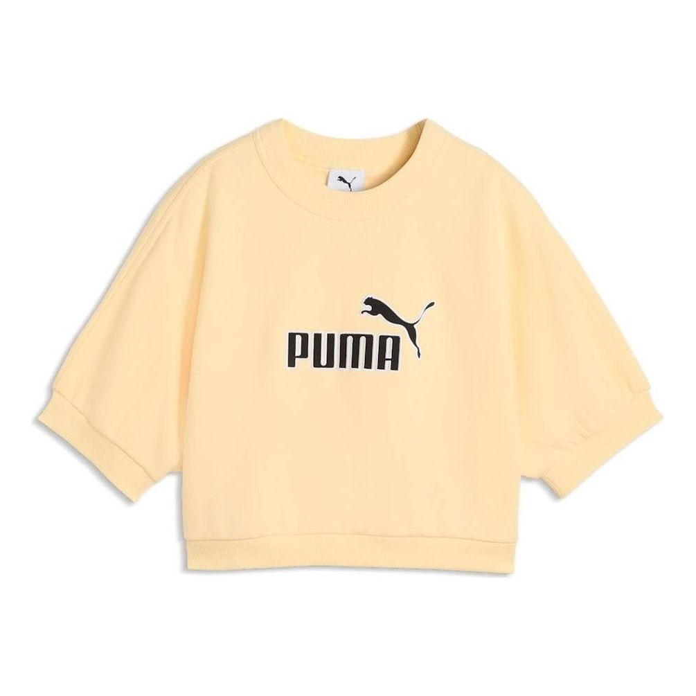 (WMNS) PUMA Elevated Essentials Relaxed Sweatshirt 'Buttercream' 636645-88