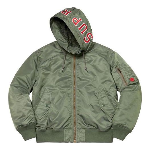Supreme Hooded MA-1 'Green Orange' SUP-FW21-316