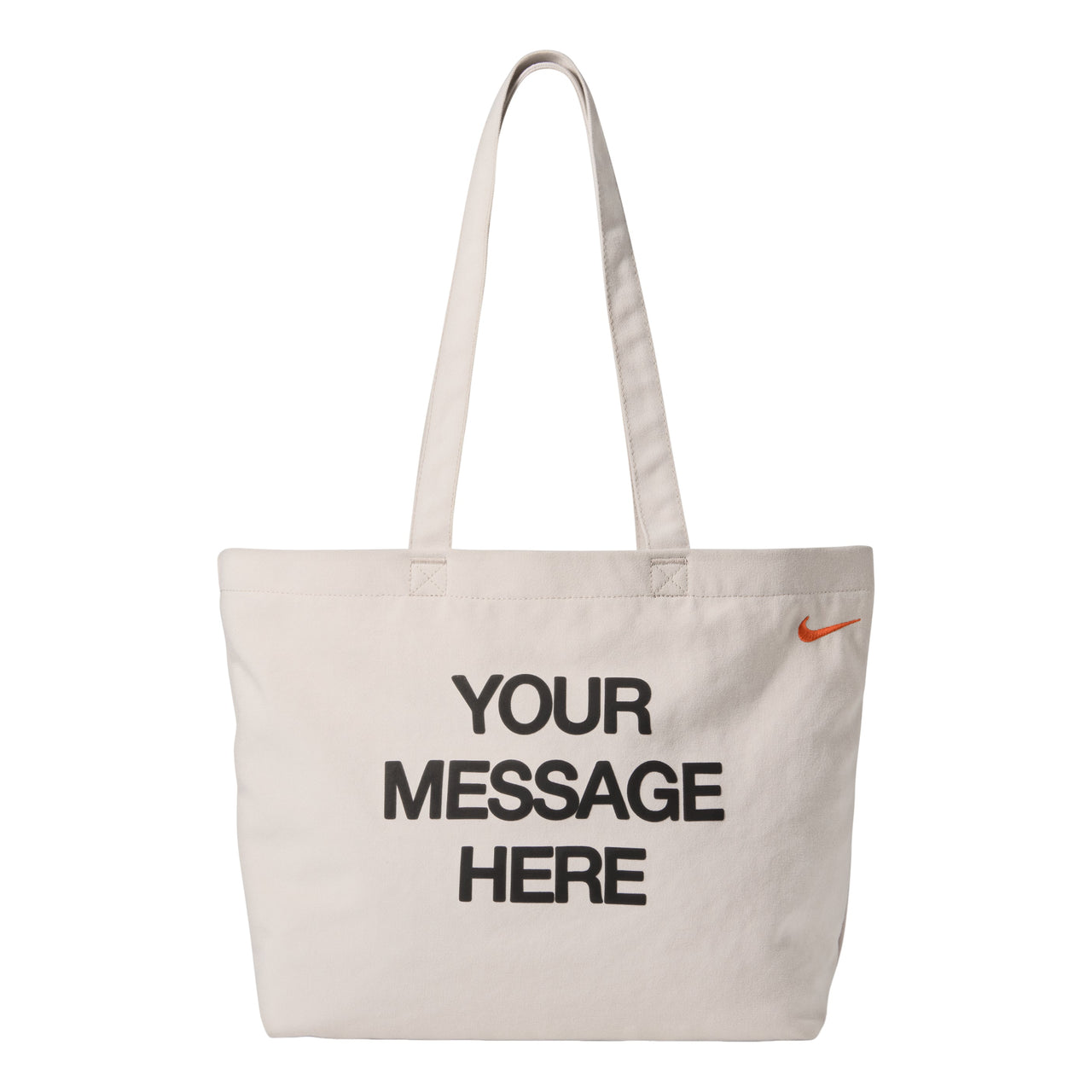 Nike Heritage "Your Message Here" 22L Tote Bag 'Oatmeal Safety Orange Safety Orange' IU4945-140
