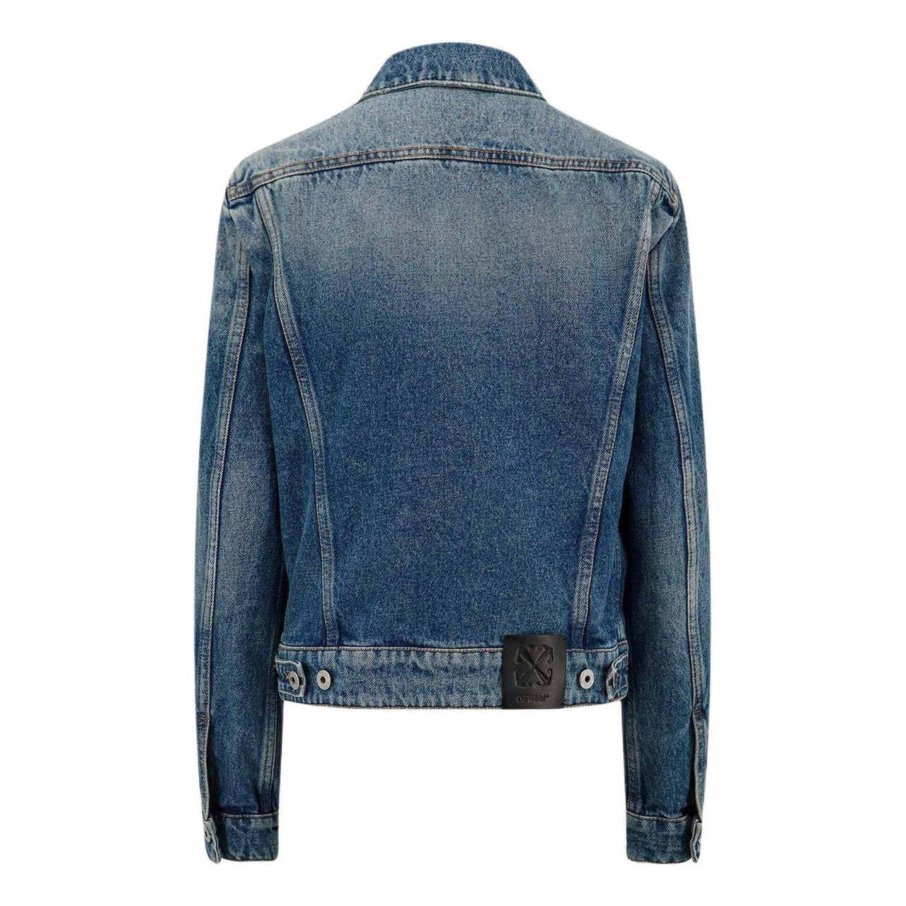 (WMNS) Off-White Strap Detail Denim Jacket 'Blue' OWYE012C99DEN0064500