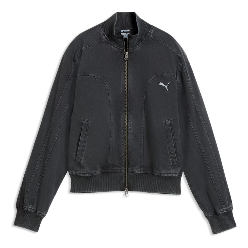 (WMNS) PUMA FUTURE.PUMA.ARCHIVE Washed Twill Short Jacket 'PUMA Black' 636681-01