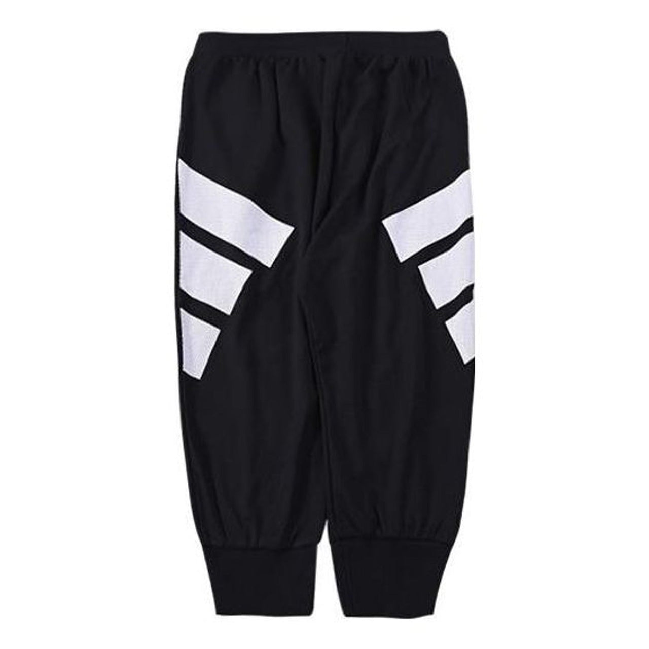 (GS) adidas Straight 3/4 Length Pants Asia Sizing 'Black White' HM0945