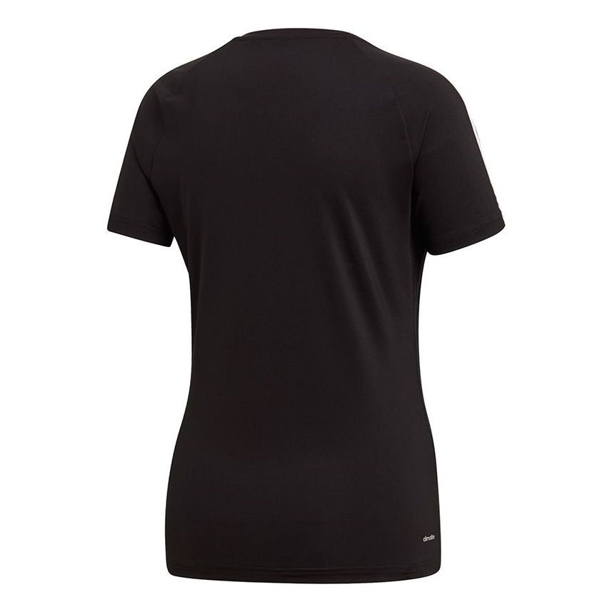 (WMNS) adidas Design 2 Move 3-Stripe T-Shirt 'Black' EH8722