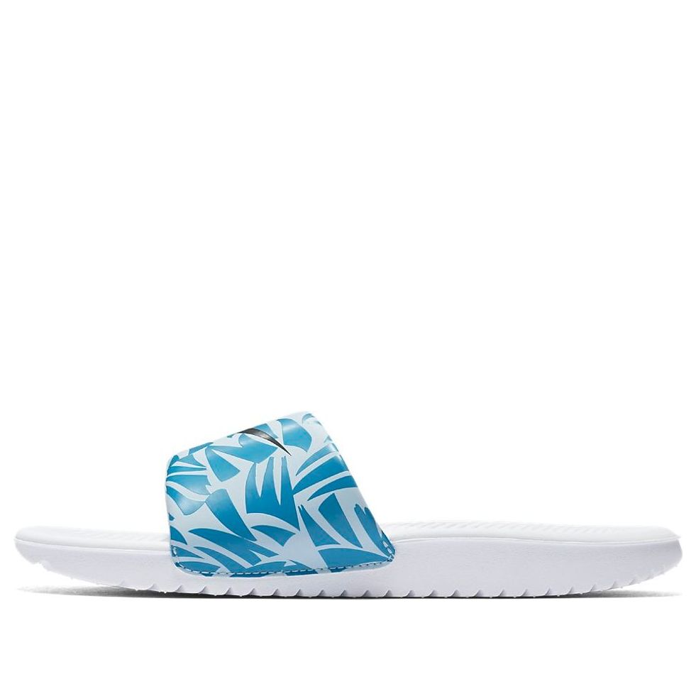 (GS) Nike Kawa Slide Print White Blue Slippers 'White Blue' 819359-101