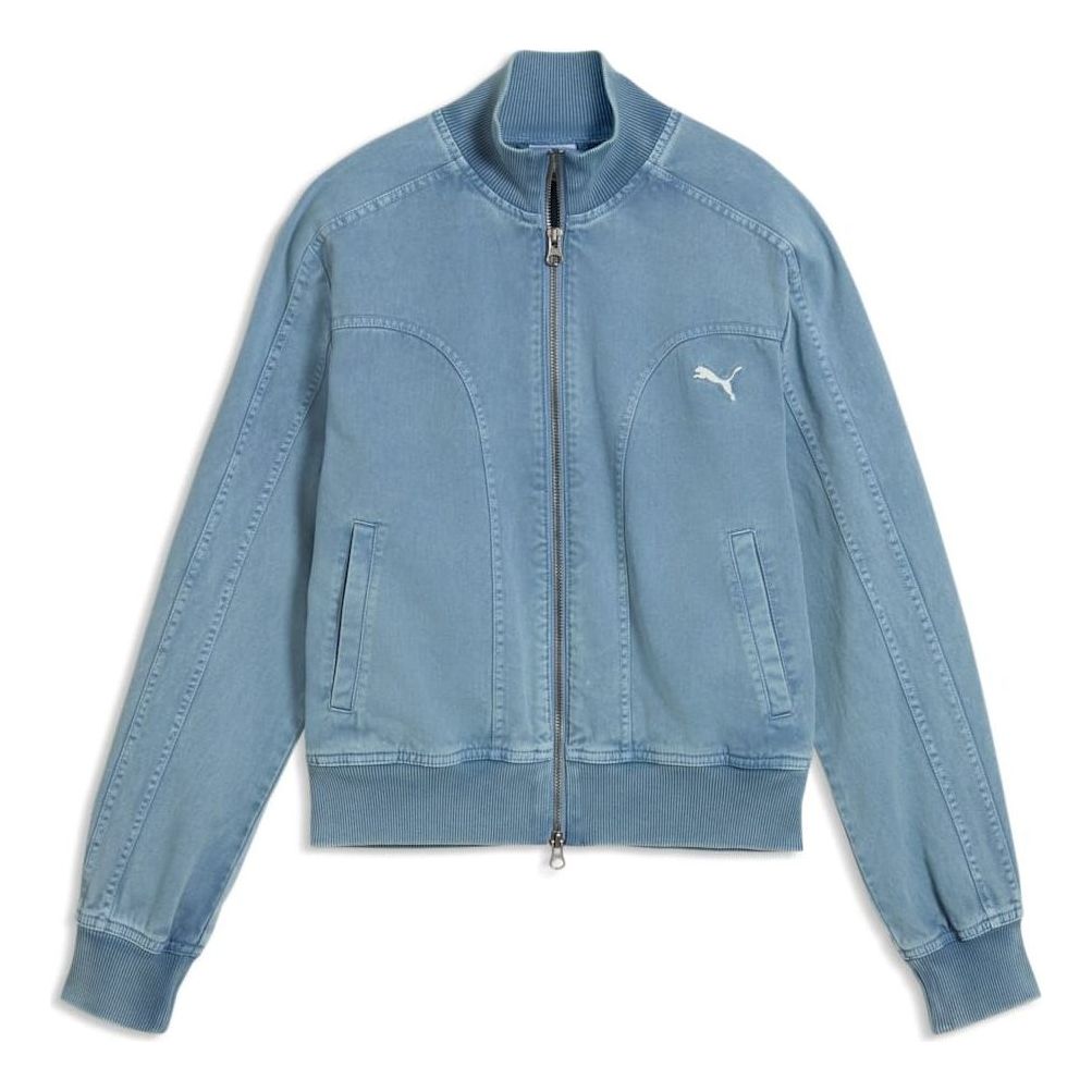 (WMNS) PUMA FUTURE.PUMA.ARCHIVE Washed Twill Short Jacket 'Cool Blue' 636681-34