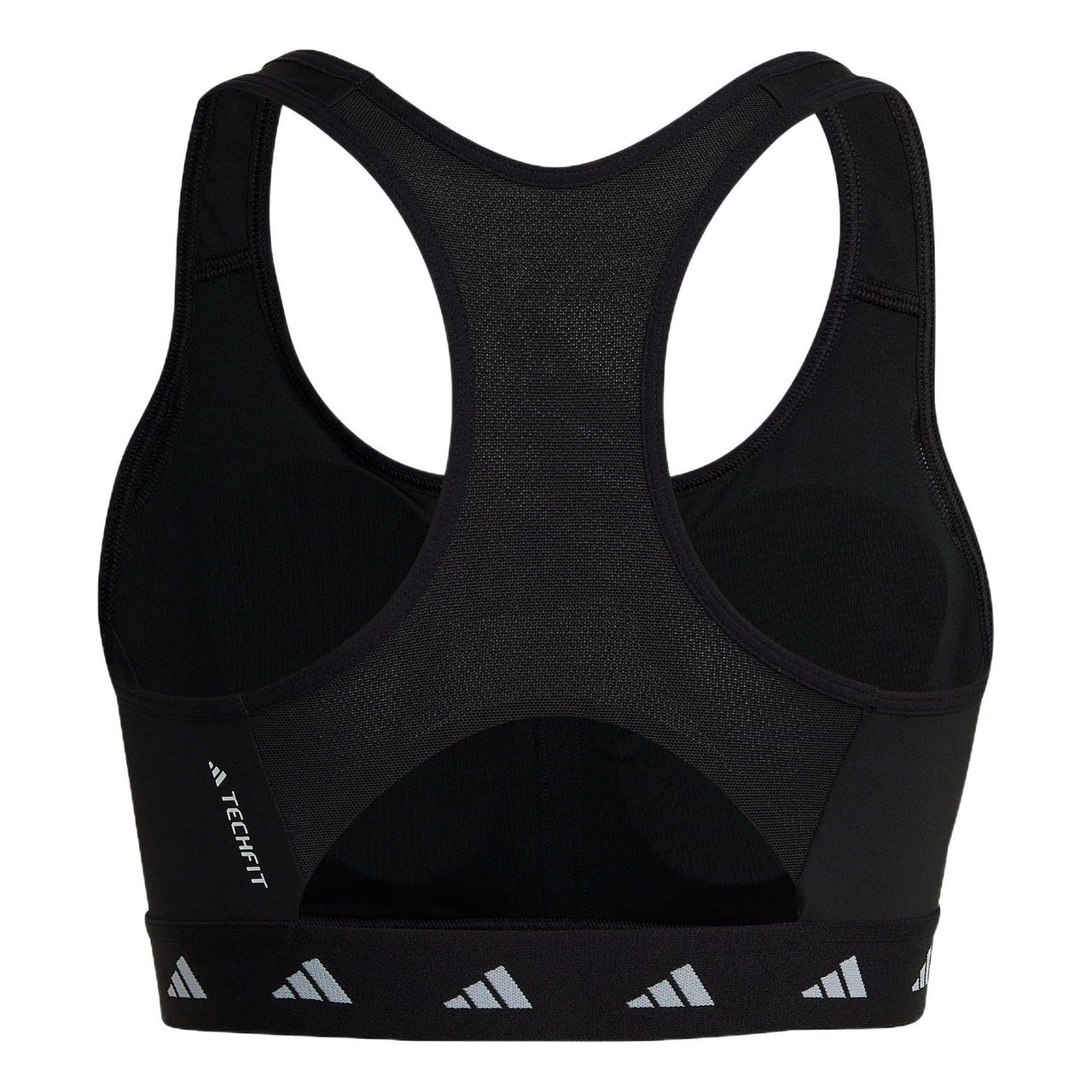(WMNS) adidas Powerreact Training Medium-Support Techfit Bra Asia Sizing 'Black White' HN7273