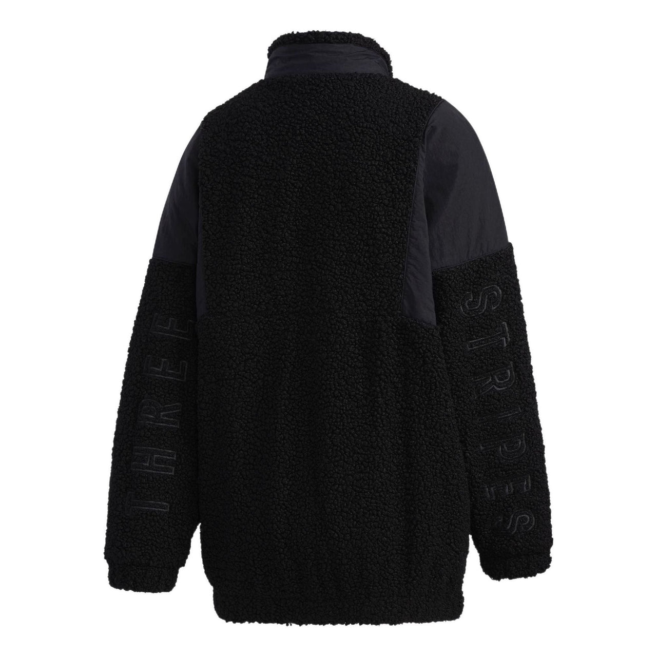(WMNS) adidas 3-Stripes Sherpa Jacket Asia Sizing 'Black' GF6925