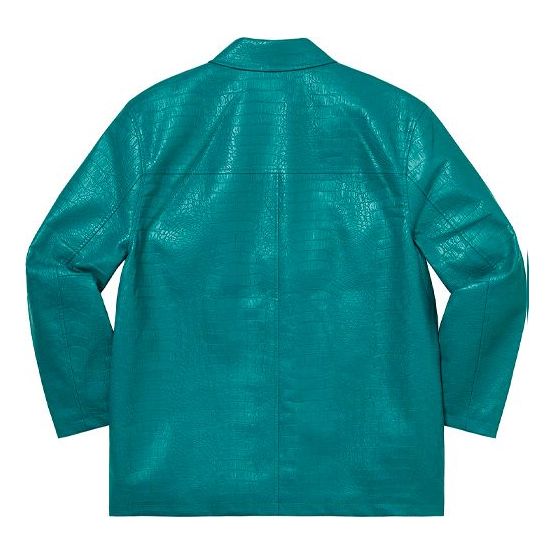 Supreme Faux Croc Car Coat 'Teal' SUP-SS22-012