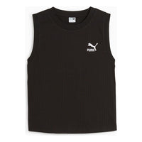 (WMNS) PUMA Classics Ribbed Relaxed Tank 'Black' 624266-01