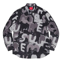 Supreme Painted Logo Shirt 'Black Grey' SUP-SS20-600