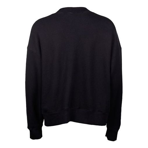 سويت شيرت بياقة دائرية وطبعة دب من Palm Angels، أسود، PMBA026C99FLE0021060