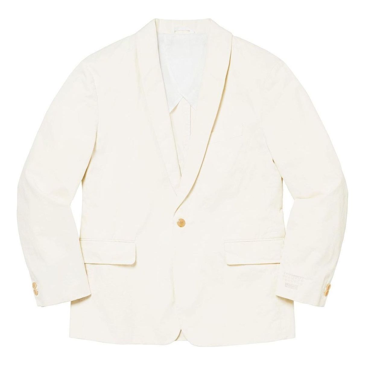 بدلة قطنية مغسولة من Supreme x MM6 Maison Margiela باللون الأبيض SUP-SS24-120