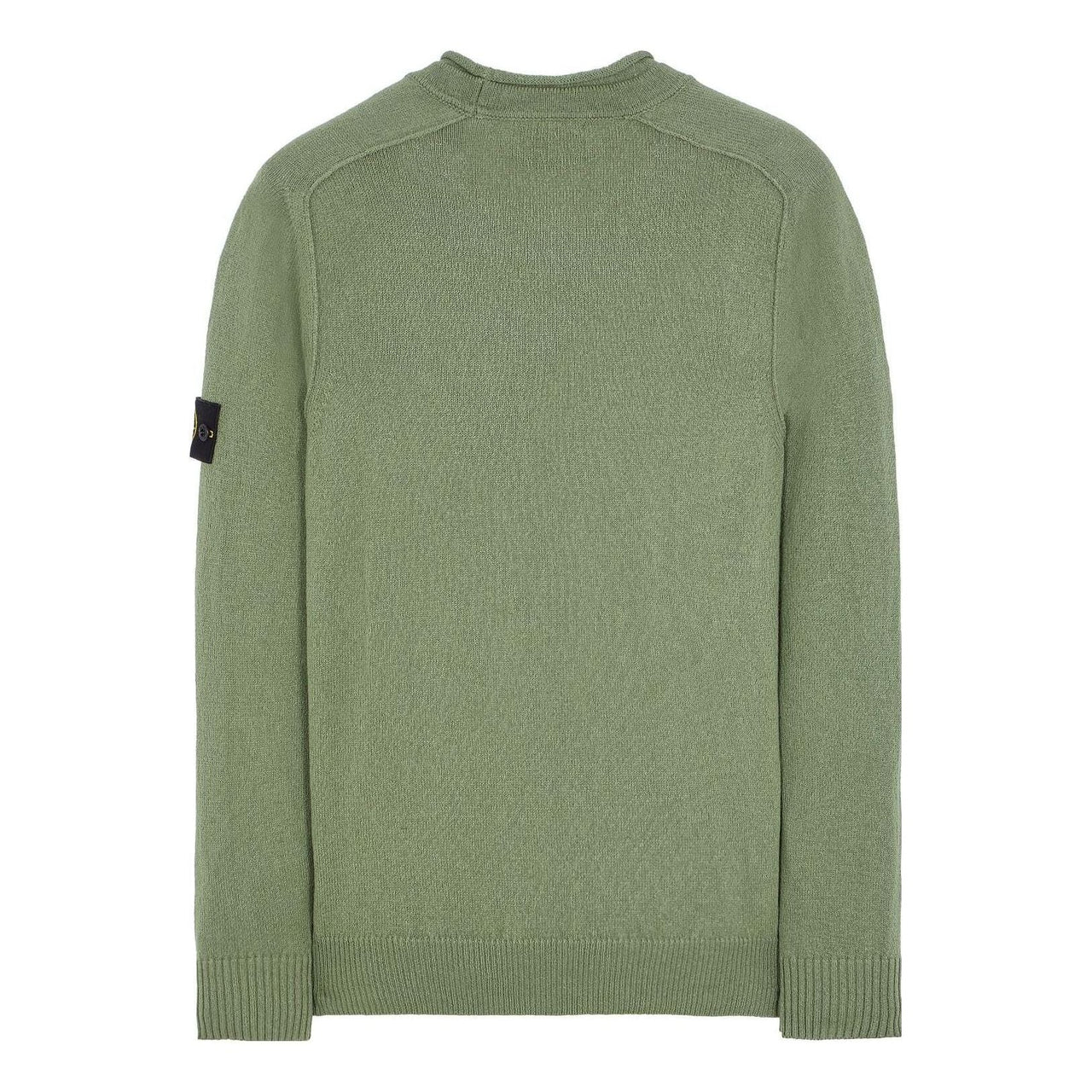 STONE ISLAND Logo Patch Crewneck Knitted Jumper 'Green' 7815528D3-V0055