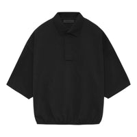 Fear of God Essentials SS24 3/4 Sleeve Polo Shirt 'Black' 192SU244400F