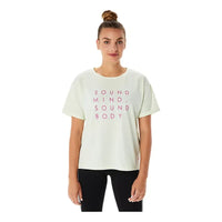 (WMNS) ASICS Training Core Relaxed Graphic T-Shirt 'Whisper Green' 2032C717-301