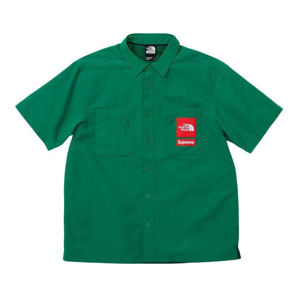 Supreme x The North Face Trekking S/S Shirt 'Green Red' SUP-SS22-901