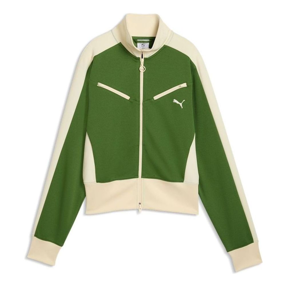 (WMNS) PUMA T7 Retro Track Jacket 'Earthy Green Buttercream' 636625-68