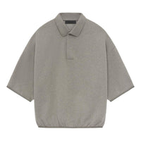 Fear of God Essentials SS24 3/4 Sleeve Polo Shirt 'Heather Grey' 192SU244401F