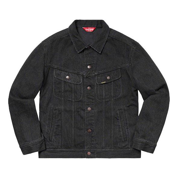 Supreme York Painted Trucker Jacket 'Black Purple' SUP-SS19-10080