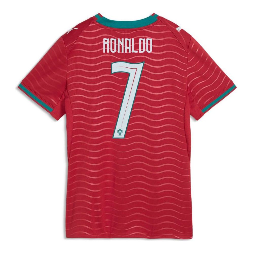 (WMNS) PUMA Cristiano Ronaldo Portugal 2026 Home Player Jersey 'Club Red Green Lagoon' 788143-77