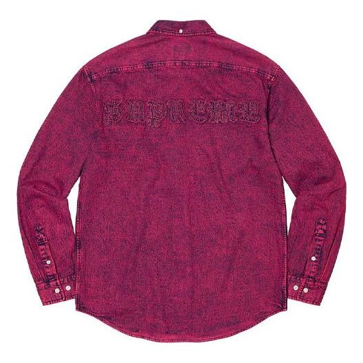 Supreme Appliqué Denim Shirt 'Purple' SUP-FW21-112