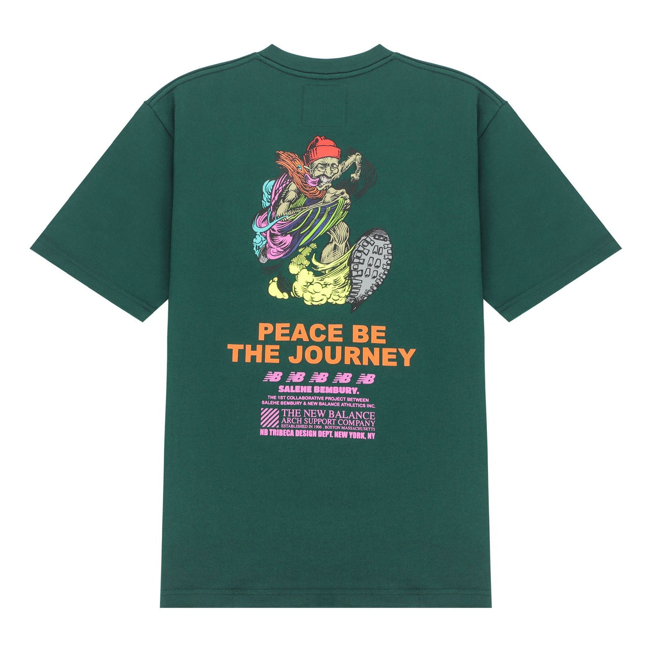 New Balance x Salehe Bembury Graphic T-Shirt Asia Sizing 'Green' MT11564-NWG