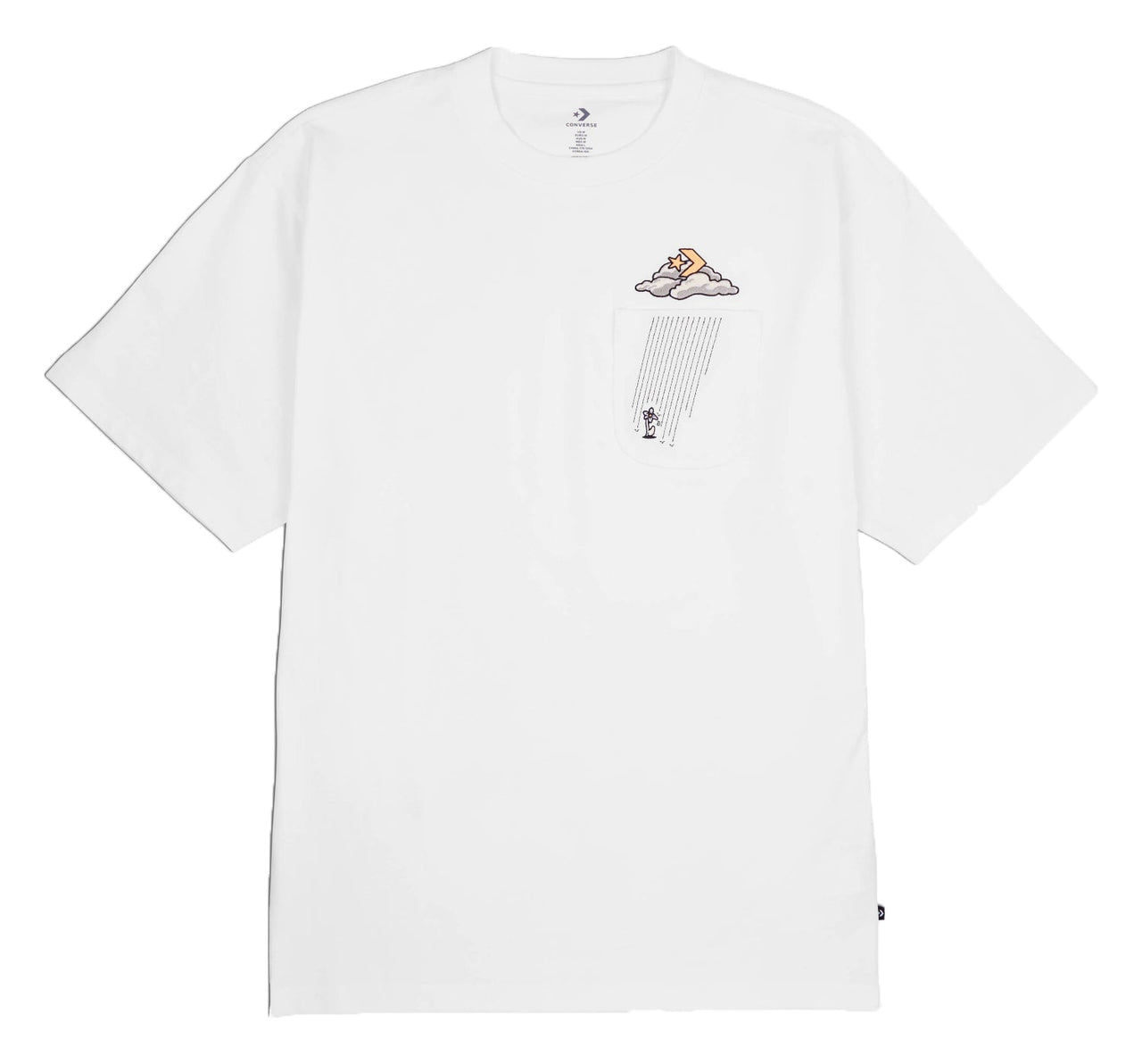 Converse Cloud Pocket Graphic T-Shirt 'White' 10025038-A01