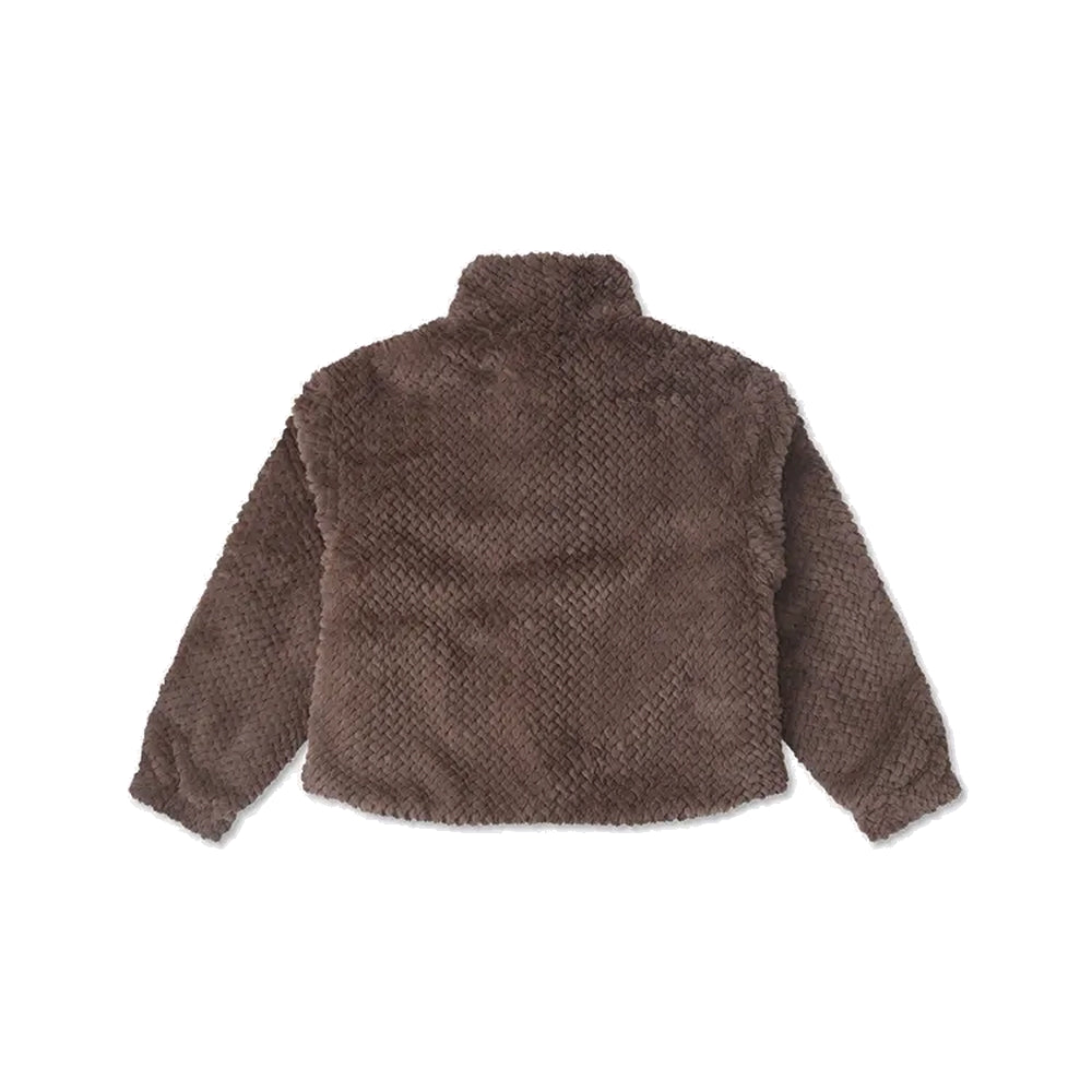 (WMNS) Converse YOTD Furry Jacket Asia Sizing 'Brown' 10026811-A02