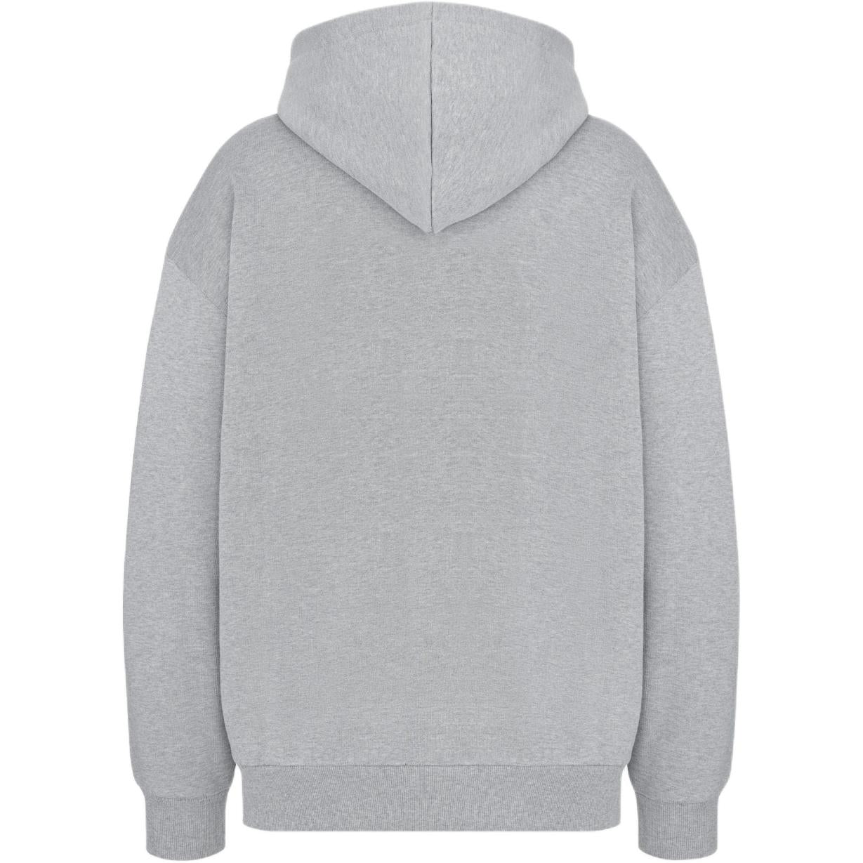 DIOR Tag Hooded Sweatshirt Oversized-Fit Sweatshirt Men's Gray