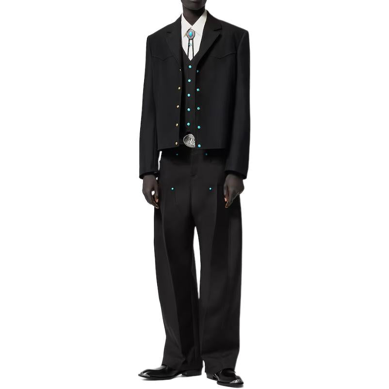 LOUIS VUITTON Tailored Wool Workwear Pants