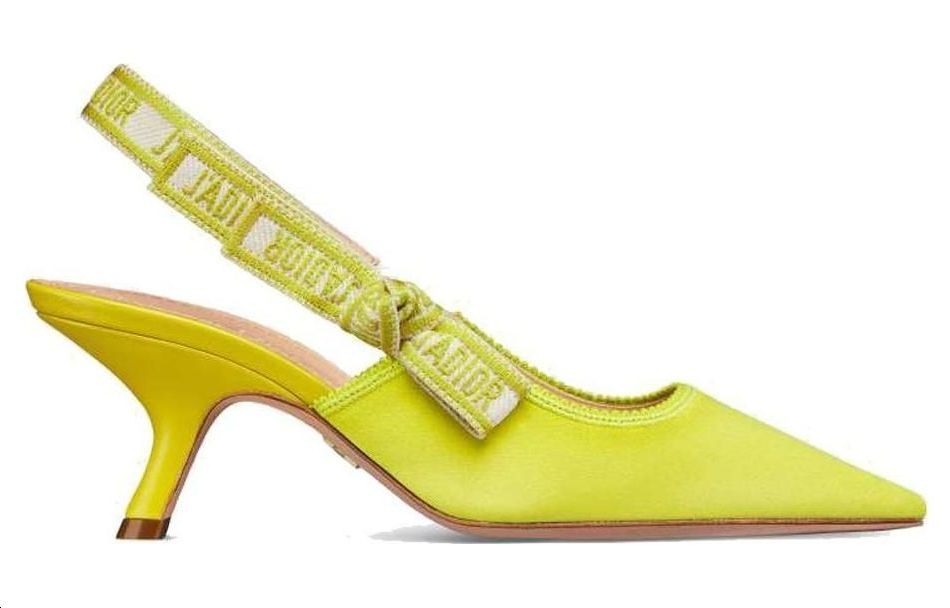 DIOR J'Adior Irregular Heel High Heels 6.5cm Women's Olive Green
