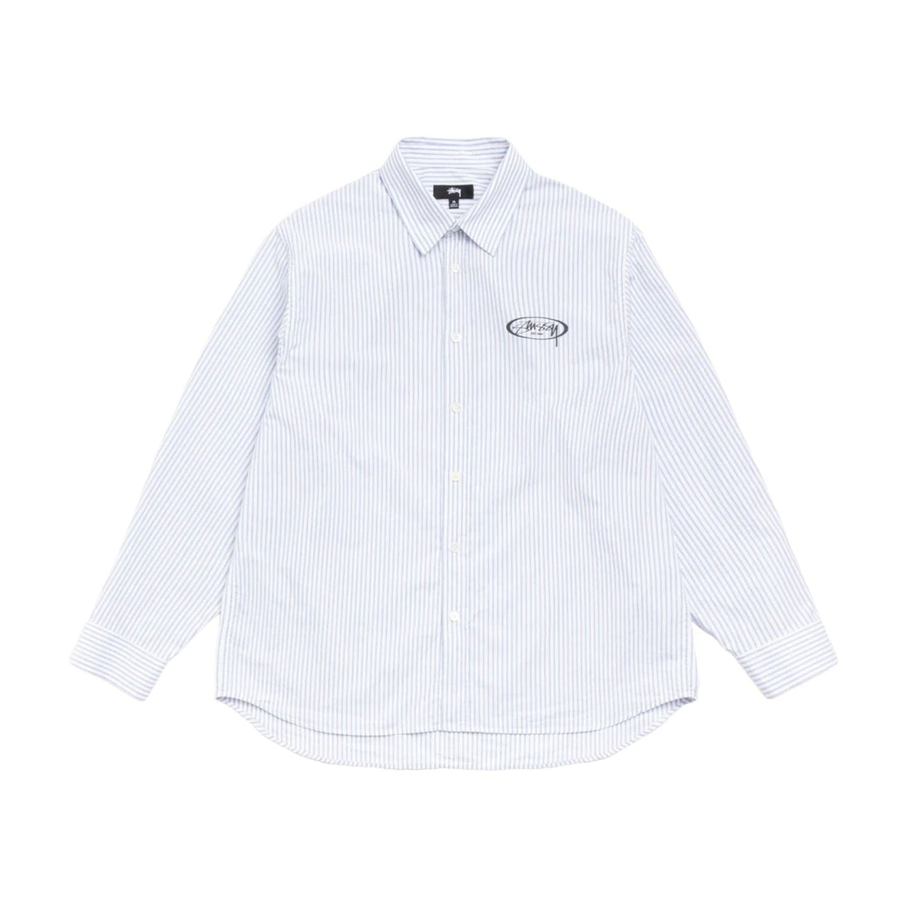 Stussy Standard Logo Shirt 'Blue Stripe' 1110387-BLUE