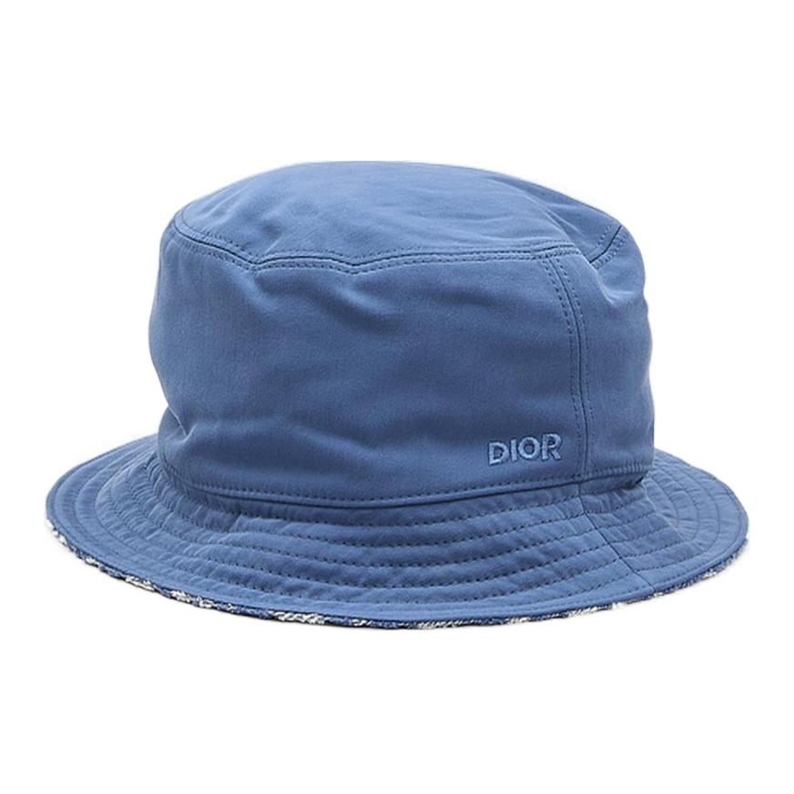 DIOR Cotton Bucket Hats Men's Blue