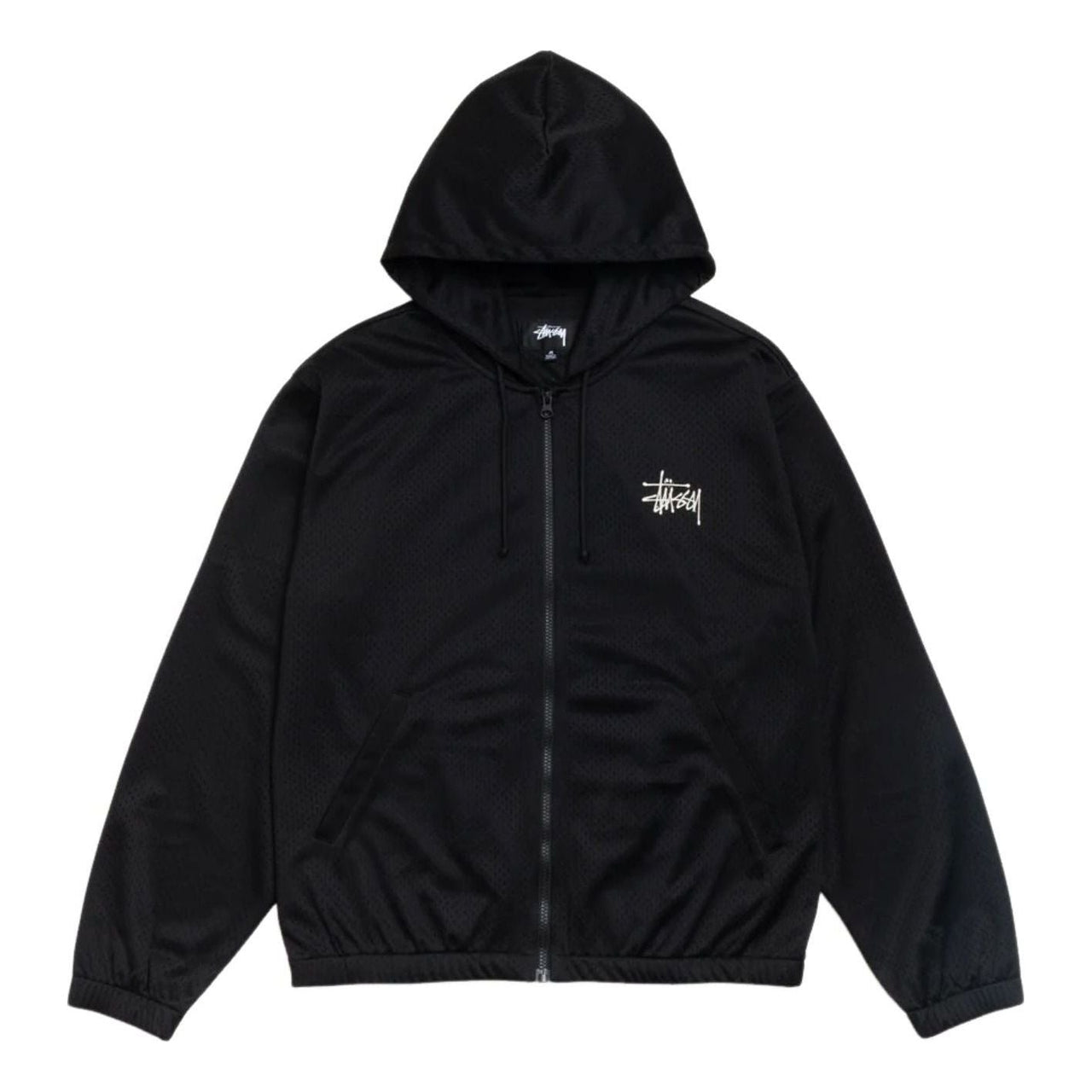 Stussy Athletic Mesh Zip Hoodie 'Black' 1140391-BLAC