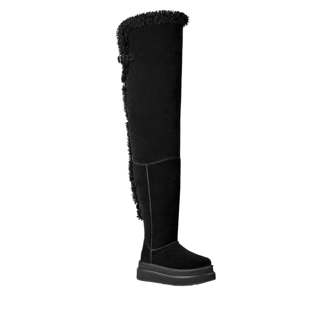 (WMNS) UGG x sacai Thigh High Boot 'Black' 1175215-BLK