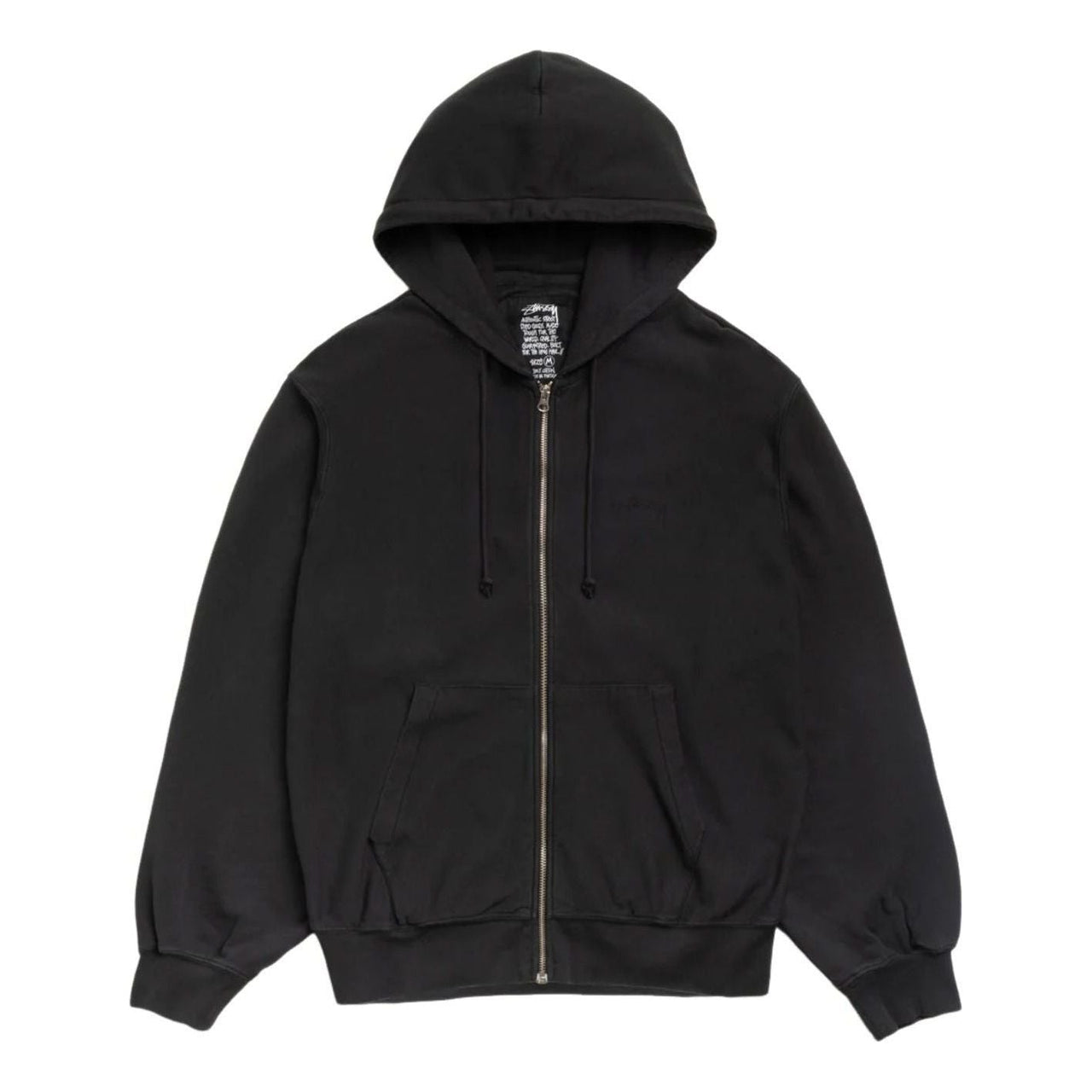 Stussy Lightweight Terry Zip Hoodie 'Black' 118613-BLAC