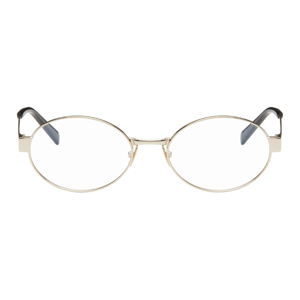 SAINT LAURENT Metal Acetate Eyeglass Frames Women's Gold