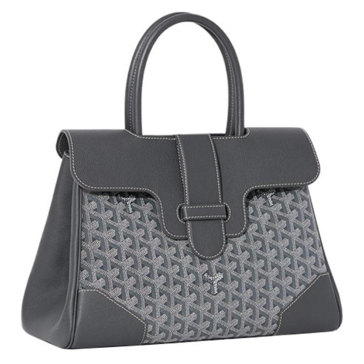 GOYARD Saigon Canvas With Leather Saigon Tote Handbag, Shoulder Bag Large Size Unisex Gray