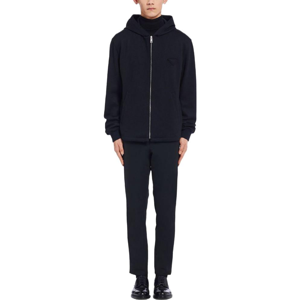 PRADA Zip-front Wool Hoodie
